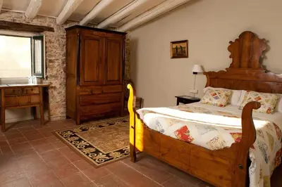 Cama o camas de una habitación en Turisme Rural Mas Masaller