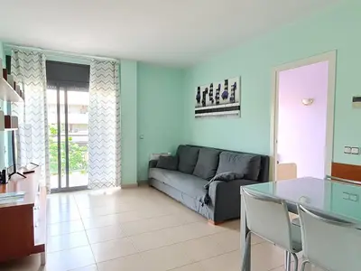 Zona de estar de Fantastic 3 bedroom apartment, 300m to the sea