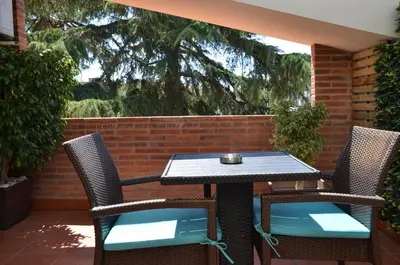 Jardín al aire libre en Apartamento playa Costa Barcelona