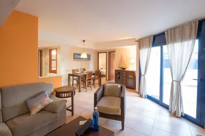 Zona de estar de Apartamentos Llafranc Mar