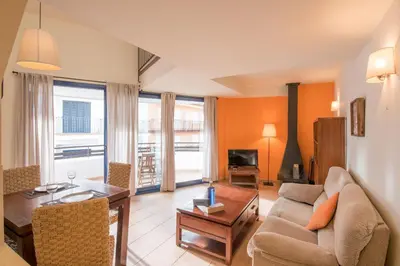 Zona de estar de Apartamentos Llafranc Mar