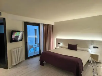 Cama o camas de una habitación en Hotel Spa La Terrassa