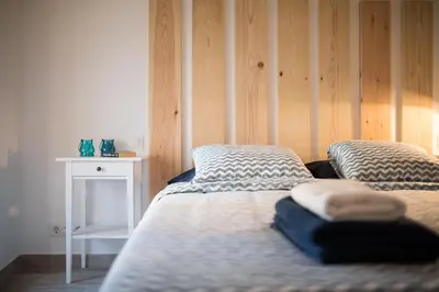 Cama o camas de una habitación en Lets Holidays FISHERMAN HOUSE IN OLD TOWN of TOSSA DE MAR