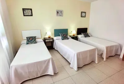 Cama o camas de una habitación en Hostal Noray