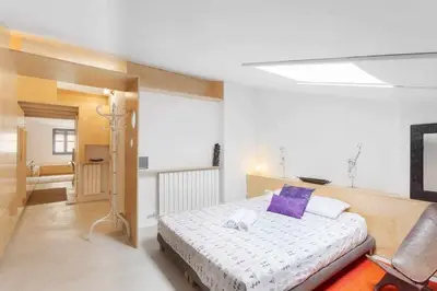 Cama o camas de una habitación en Apartamento Força cerca de la Catedral