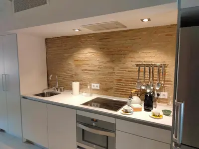 Una cocina o zona de cocina en Onyar apartments Rambla de la llibertat 27