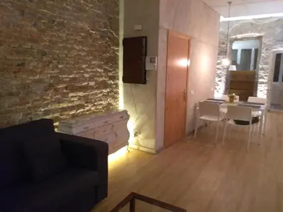 Zona de estar de Onyar apartments Rambla de la llibertat 27