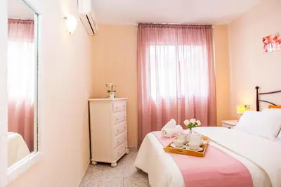 Cama o camas de una habitación en AL11 Apartamento Albert