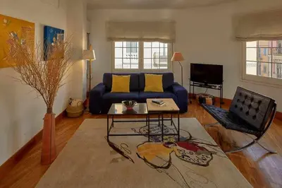 Una televisión o centro de entretenimiento en Apartamento Santa Clara, Girona