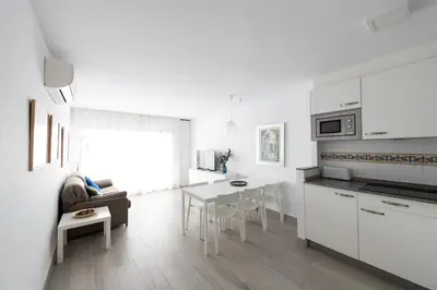 Una cocina o zona de cocina en Apartamentos Marblau