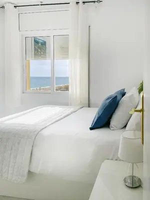 Cama o camas de una habitación en fantasticas vistas a mar