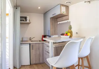 Una cocina o zona de cocina en Càmping Vila Village