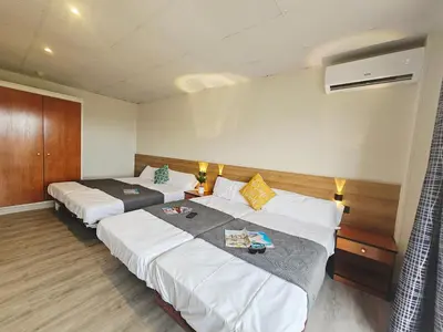 Cama o camas de una habitación en Hotel Mar i Sol