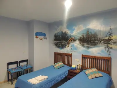Cama o camas de una habitación en Hostal Can Massot