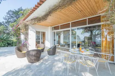 Un patio o zona al aire libre en Casa Vista Mar en Platja d'Aro