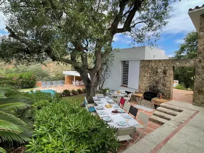 Jardín al aire libre en Casa Vista Mar en Platja d'Aro