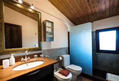 Un baño de Apartamentos Rurales Els Masos d'en Coll