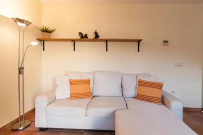 Zona de estar de Lets Holidays NICE APARTMENT in the CENTER of TOSSA
