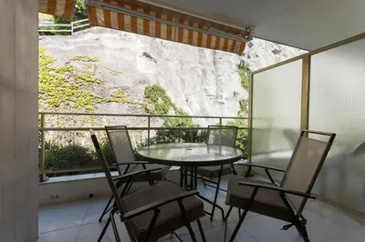 Un balcón o terraza de Lets Holidays POOL APARTMENT NEAR BEACH 3