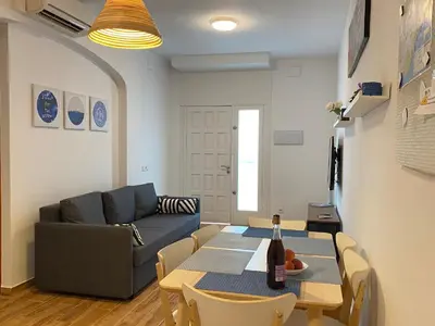 Zona de estar de Apartments Sant Lluis CENTER, 2 min walk from the sea