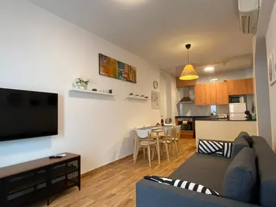 Una cocina o zona de cocina en Apartments Sant Lluis CENTER, 2 min walk from the sea