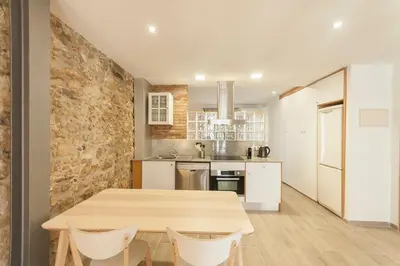 Una cocina o zona de cocina en Lets Holidays NICE LOFT IN THE CENTER OF TOSSA