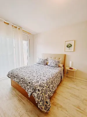 Cama o camas de una habitación en Tropical Apartaments Euroviajeros