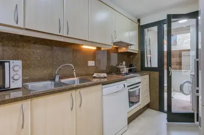 Una cocina o zona de cocina en Flateli Pou Rodó 1