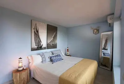 Cama o camas de una habitación en Primera linea, Piscina, Jacuzzi y Playa Privada