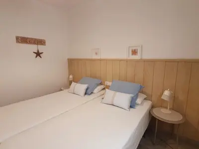 Cama o camas de una habitación en Palamós Apartament Superior Garoina