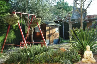 Jardín al aire libre en Can Déu del Firal