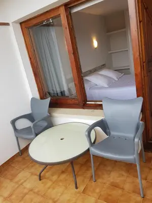 Cama o camas de una habitación en Hostal Ondina