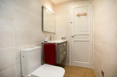 Un baño de Espectacular apartamento en el corazón de Calella!