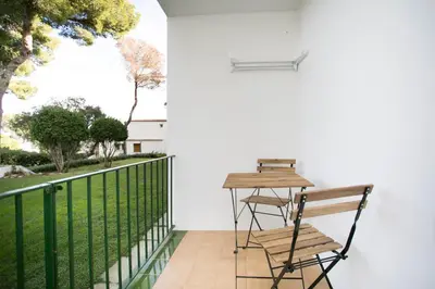Un balcón o terraza de Espectacular apartamento en el corazón de Calella!
