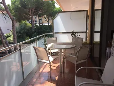 Zona de estar de Apartamento a 150 metros de la playa en la Fosca