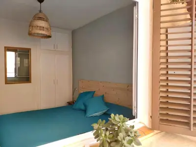 Zona de estar de Apartamento a 150 metros de la playa en la Fosca