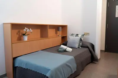 Cama o camas de una habitación en Residencia Universitaria Resa Campus de Montilivi