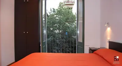 Cama o camas de una habitación en Apartaments Girona Centre