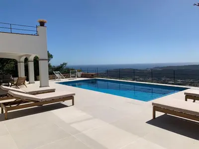 Piscina en o cerca de Villa with seaview at Platja d'Aro 11p