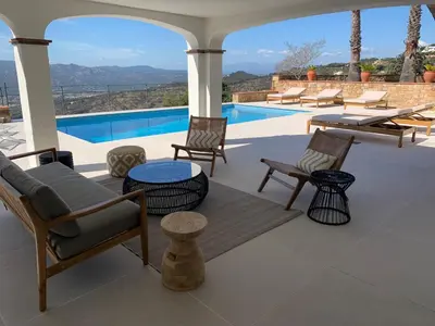 Piscina en o cerca de Villa with seaview at Platja d'Aro 11p