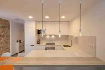 Una cocina o zona de cocina en Apartamento histórico en el Barri Vell, Girona