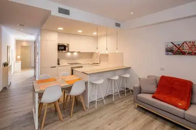 Una cocina o zona de cocina en Apartamento histórico en el Barri Vell, Girona