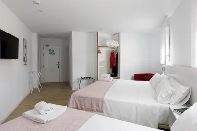Cama o camas de una habitación en Hotel hcp