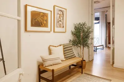 Zona de estar de Bravissimo Plaça del Vi, Authentic Historic Apartment