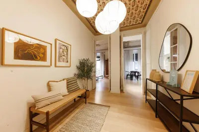 Zona de estar de Bravissimo Plaça del Vi, Authentic Historic Apartment