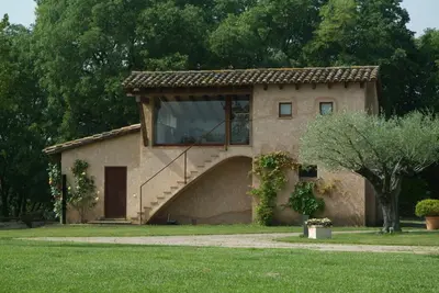 Jardín al aire libre en Luxuriously restored farmhouse near Girona in the heart of Catalunya
