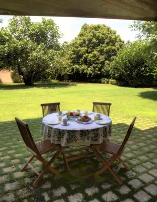 Jardín al aire libre en Luxuriously restored farmhouse near Girona in the heart of Catalunya
