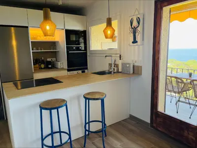 Una cocina o zona de cocina en Apartment with a breathtaking view
