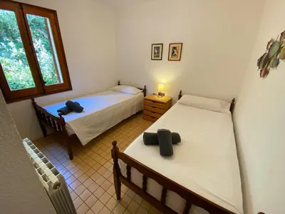 Cama o camas de una habitación en Spectacular Mediterranean view!