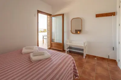 Cama o camas de una habitación en Caseta de Begur - céntrica y con vistas